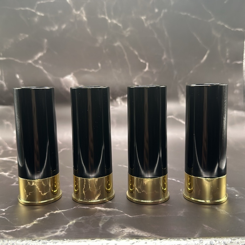 New - American Flag Shot Glasses 4 Piece Set 12 Gauge . - Picture 2 of 4